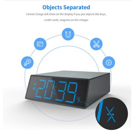 Smarthome clock digital Clock Wireless Charger Clock timer Wireless ...