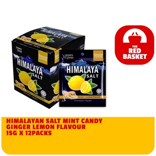  Ginger And Lemon Candy: Made from Natural Himalaya Salt (15g x  12 packs) Halal Sports Candy : Grocery & Gourmet Food