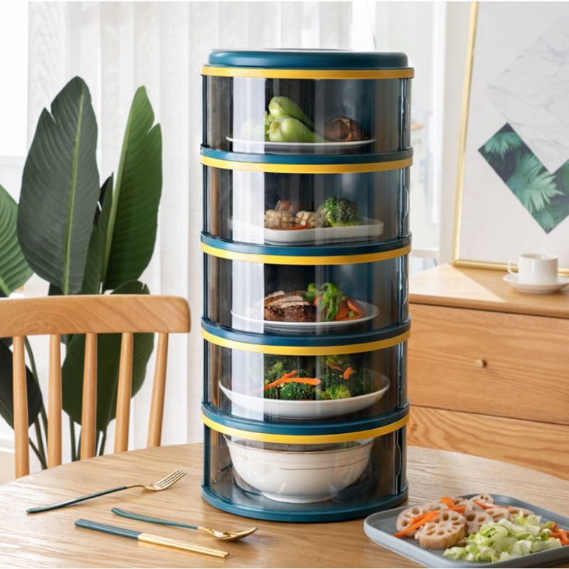 5 Layer Foods Fruits Vegetables Storage Cover Sliding Door | Shopee ...