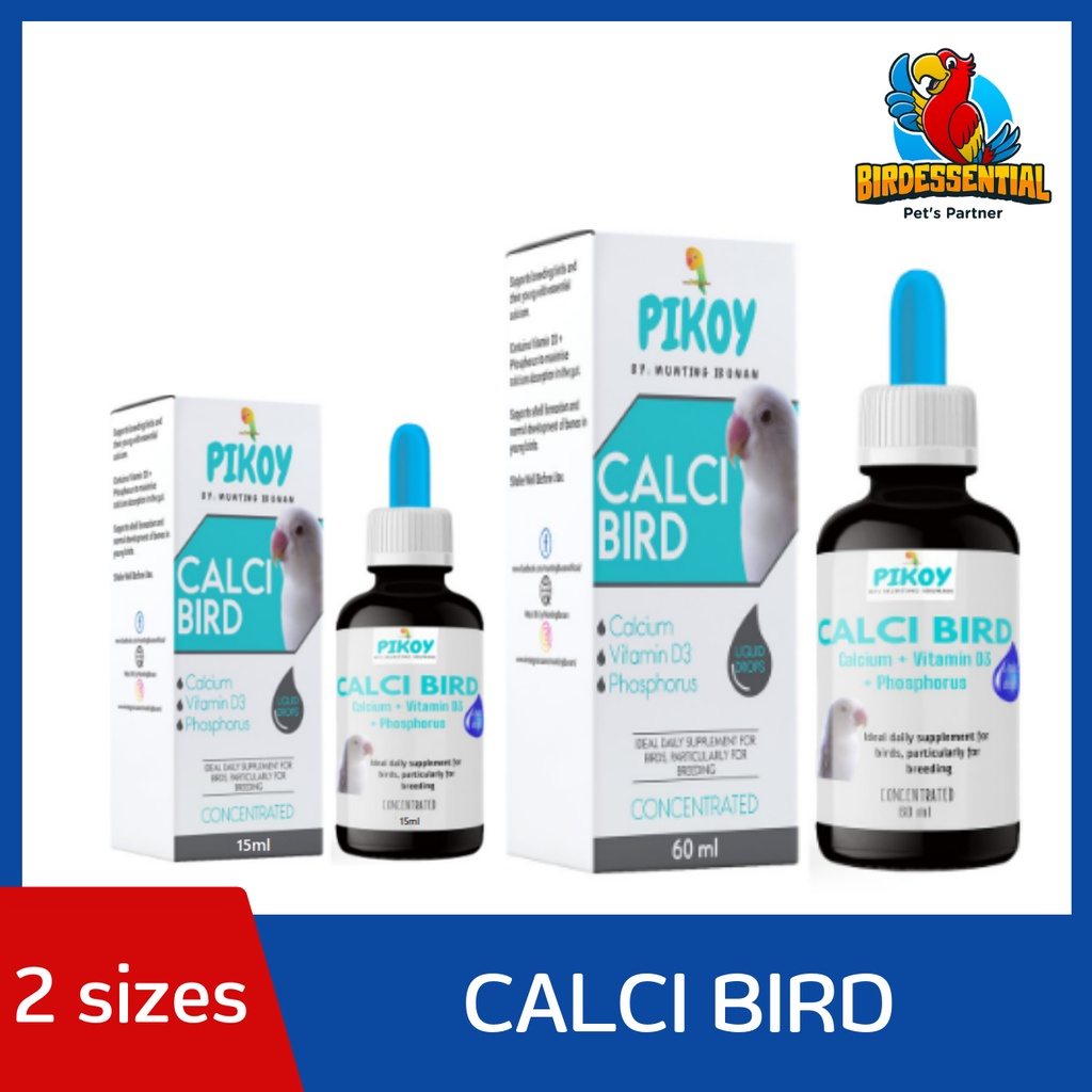 PIKOY CALCI BIRD Liquid Calcium Drops With Vitamin D3 & Phosphorus for