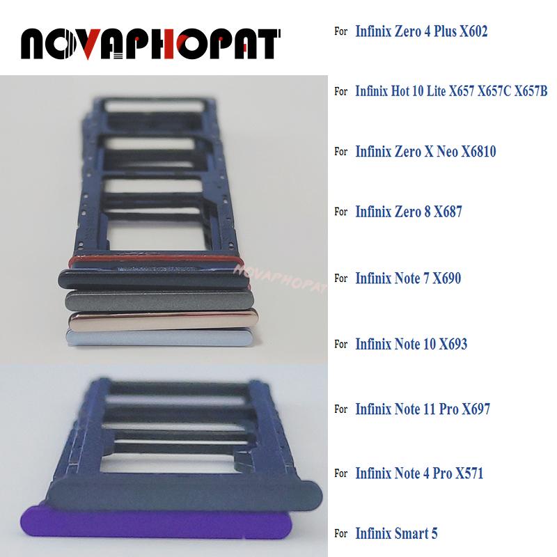 Novaphopat SIM Card Tray For Infinix Zero 4 X 8 Neo Hot 10 Lite Note 4 ...