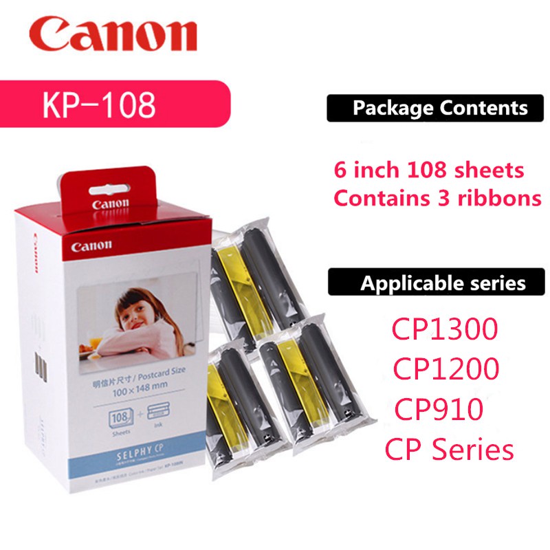 KP108IN 3 Ink Cartridges Compatible for Canon Selphy CP Photo