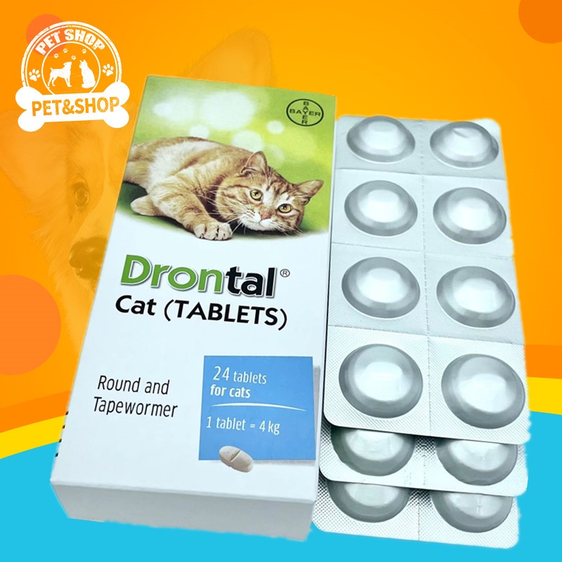 Drontal Cats 1 Box of 24 Delicious Cat Deworming Tablets Shopee