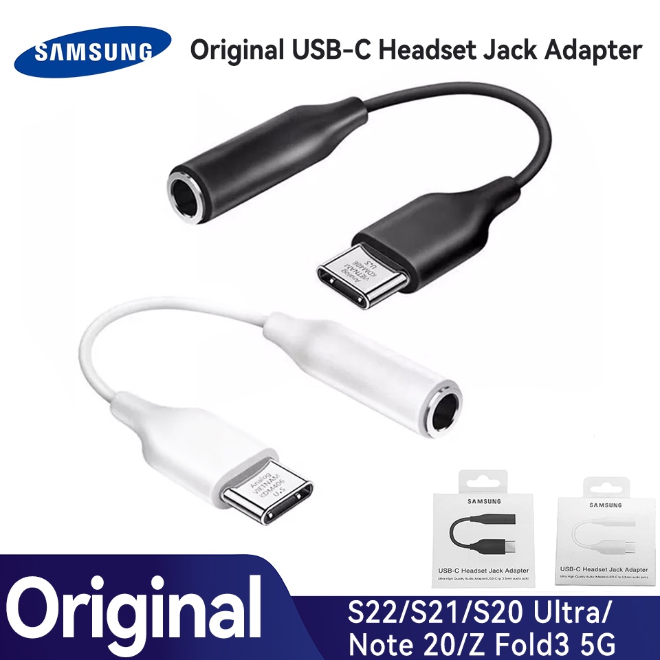 Samsung Usb Type C To 3.5mm Aux Jack Headphones Adapter For Galaxy S22 S21 Note20 Ultra S22