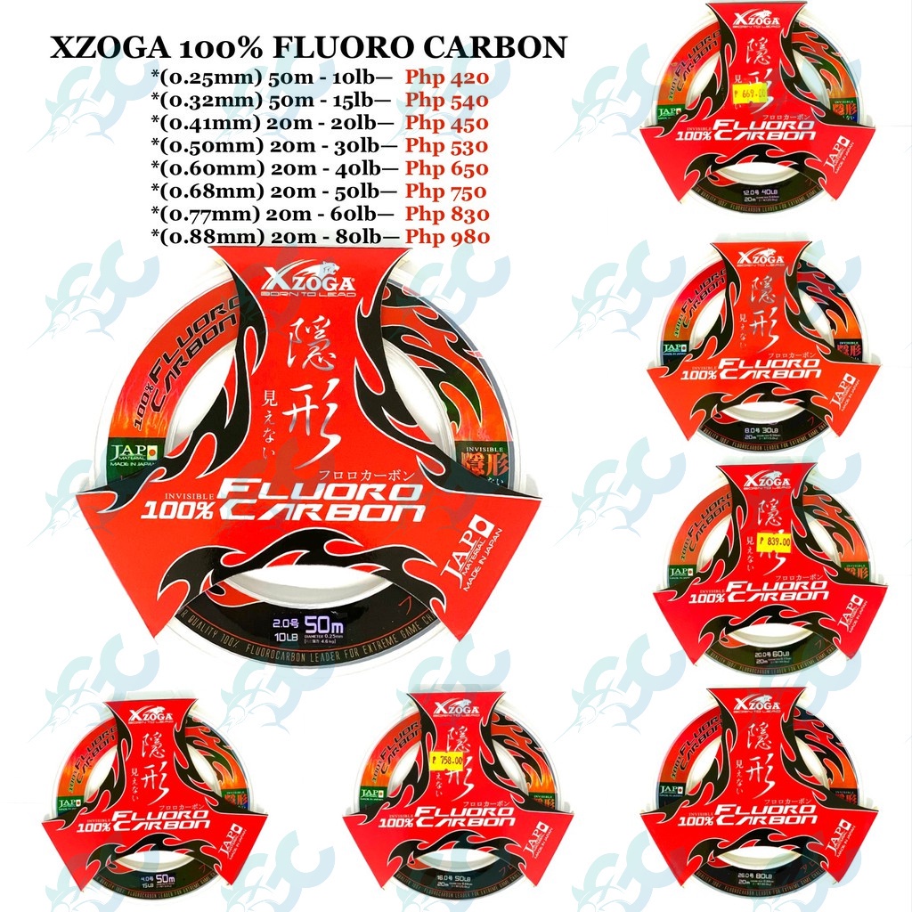 XZOGA 100% FLUORO CARBON leader Fishing leader line