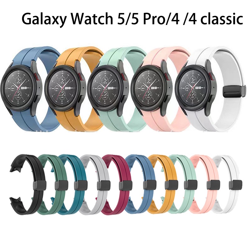 Original Silicone Strap for Samsung Watch 4/5 40 44mm Watch 5 Pro 45mm