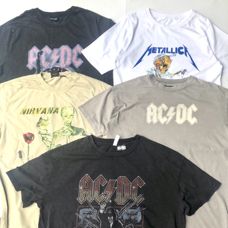 Original Cotton On Men’s Vintage Band Tee (Nirvana, Godzilla, Etc ...