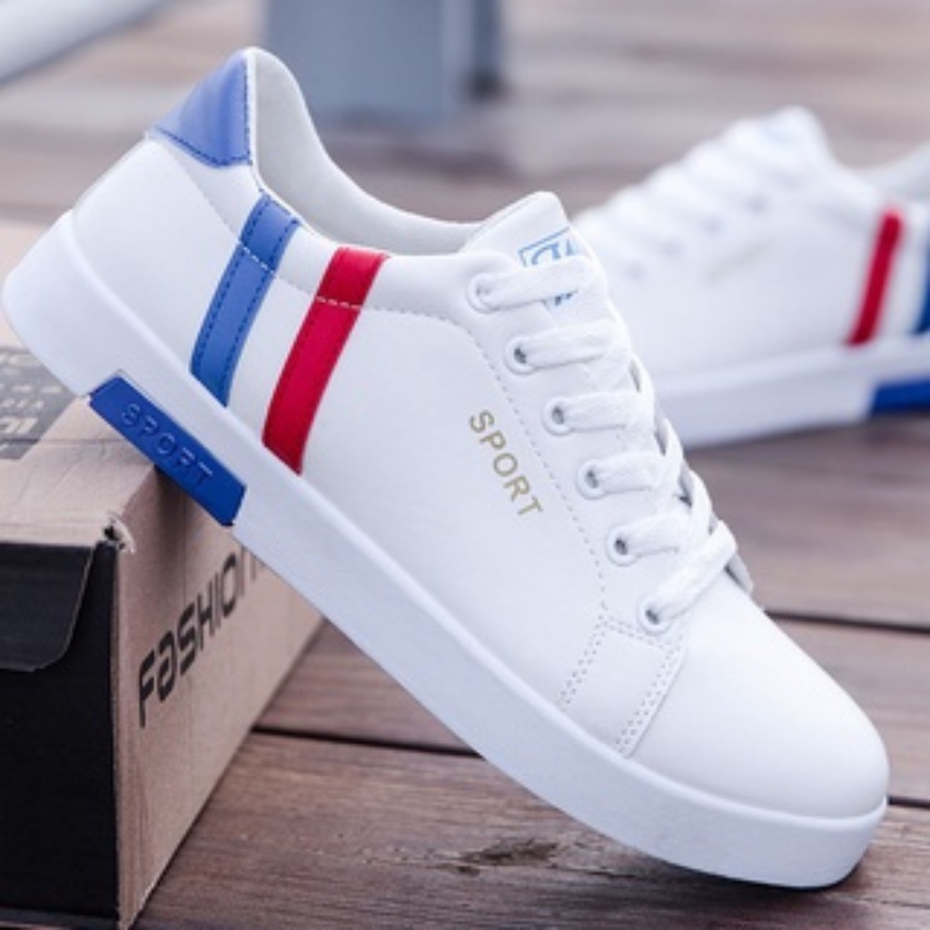 Fashion Korean Rubber shoes for Man Sneakers AllWhite | Shopee Philippines