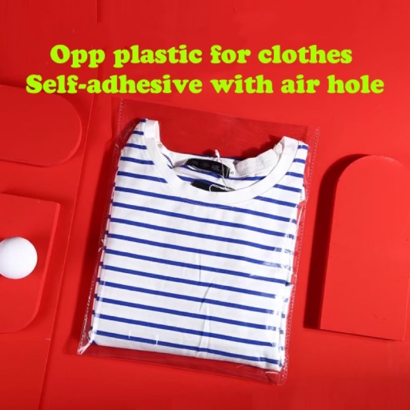 opp plastic for clothes selfadhesive with air hole many size(100pcs