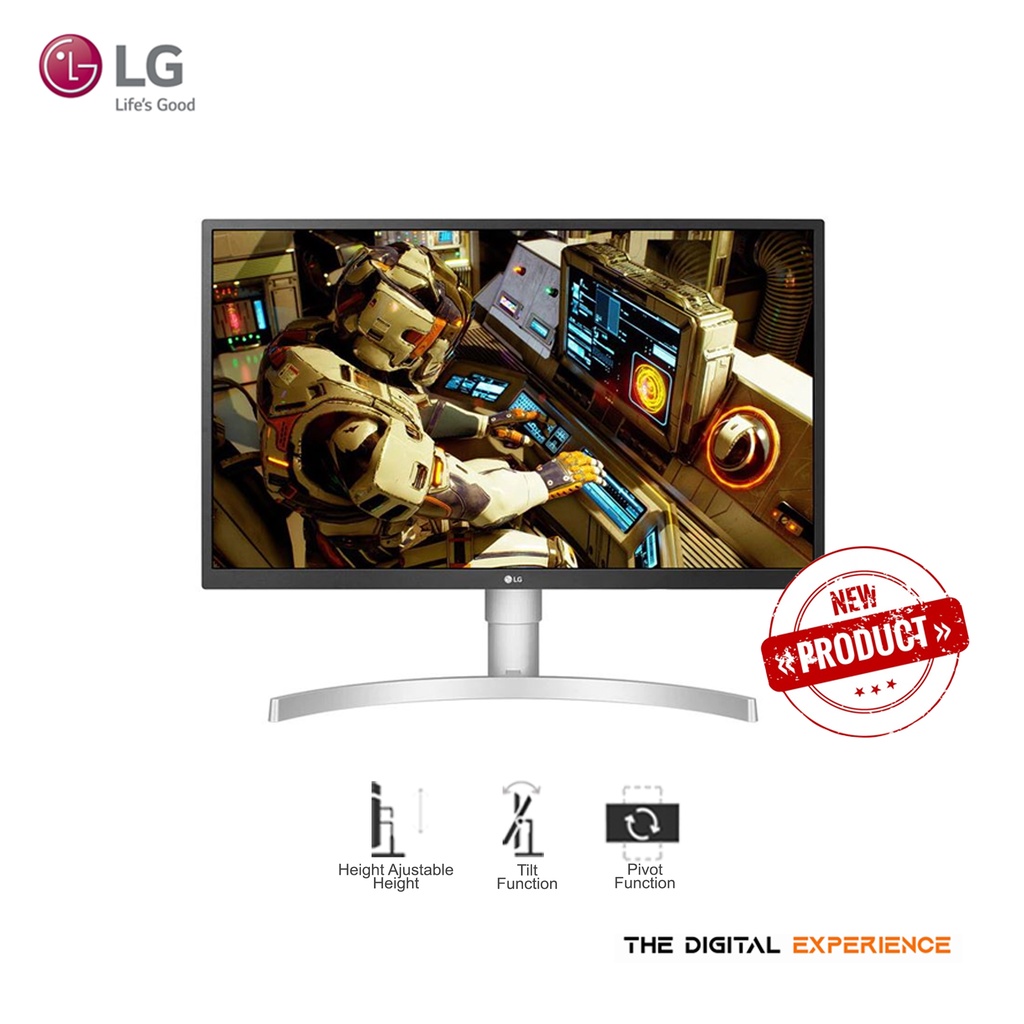 LG 27UL550W 27" 4K UHD HDR Flat Monitor/3840x2160/HDMI+DP/60Hz/300cd