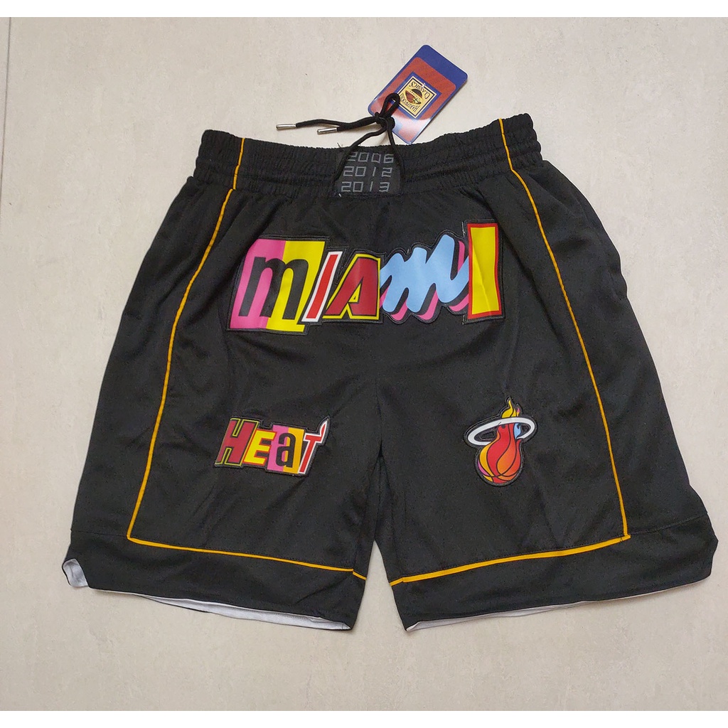 Mens Pocket Pants Miami Heat Just Don City Edition Black Swingman ...