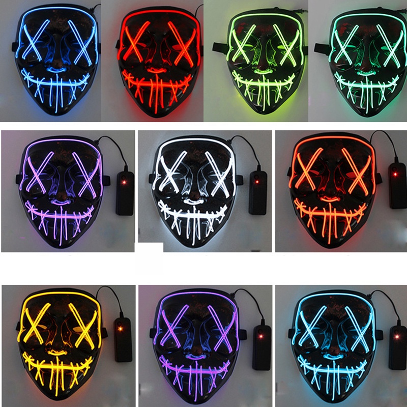 Cosmask Halloween Neon Mask Led Mask Masque Masquerade Party Masks ...