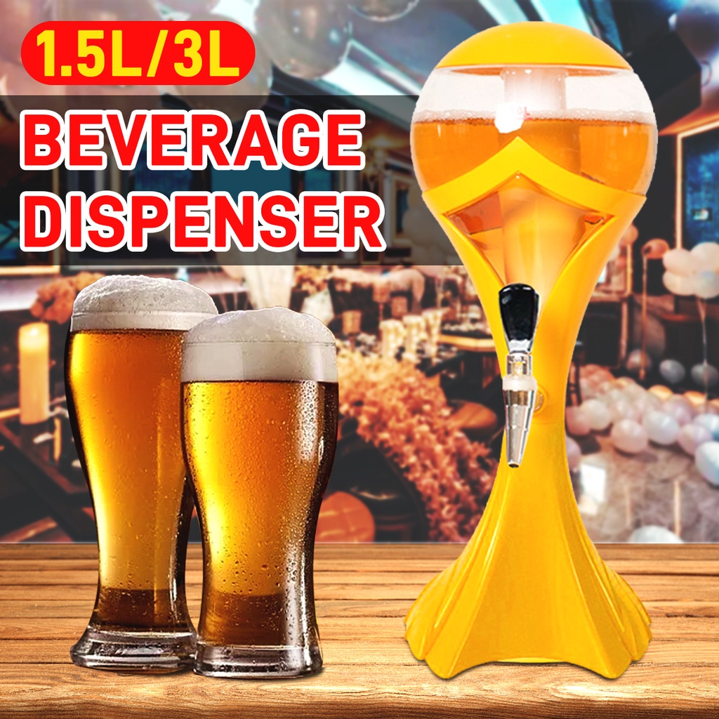 Bar Beer Tower Dispenser 1.5L/3L Party Wine Beer Water juice Beverage