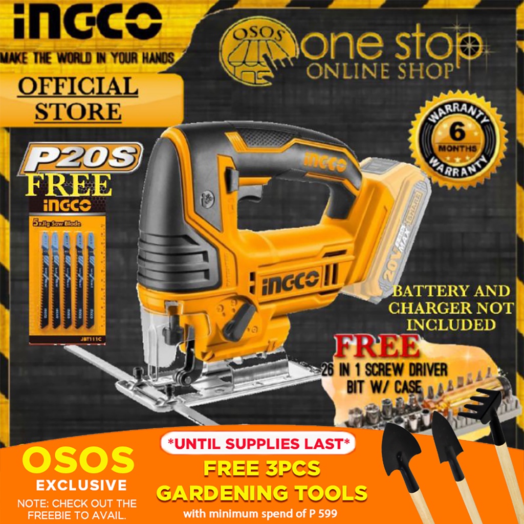 INGCO LIION JIGSAW CORDLESS JIGSAW RECHARGABLE JIGSAW CJSLI8501 20V