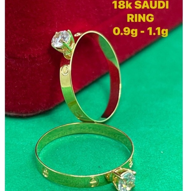 PAWNABLE 18k SAUDI GOLD EANGAGEMENT RING | Shopee Philippines