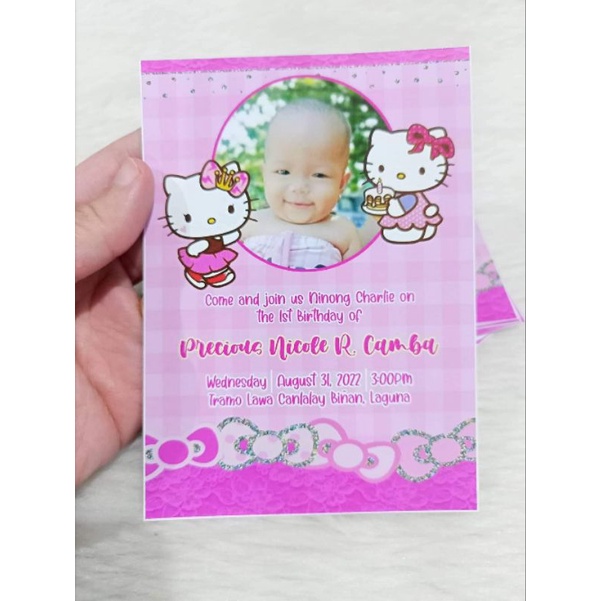 Customized Christening and Birthday Invitation | Shopee Philippines