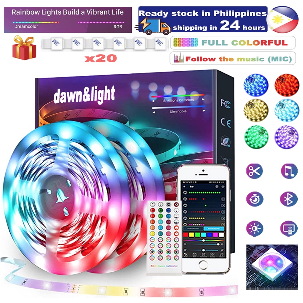 Bluetooth LED Strip Lights,Music Sync Color Changing Lights Strip,5050