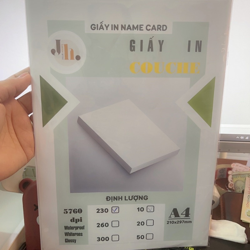 Name Card Printing Paper A4 Size Quantitative 260g Shopee Philippines