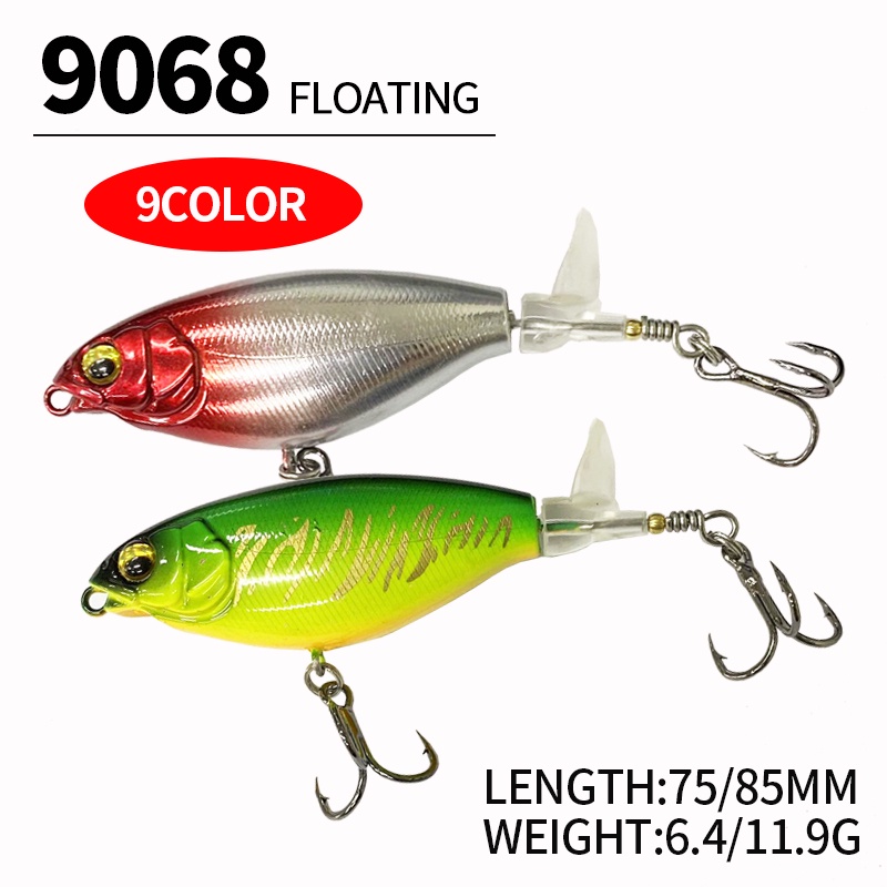 1pc 6.4g/11.9g Top-water Propeller Tractor Pencil Fishing Lures