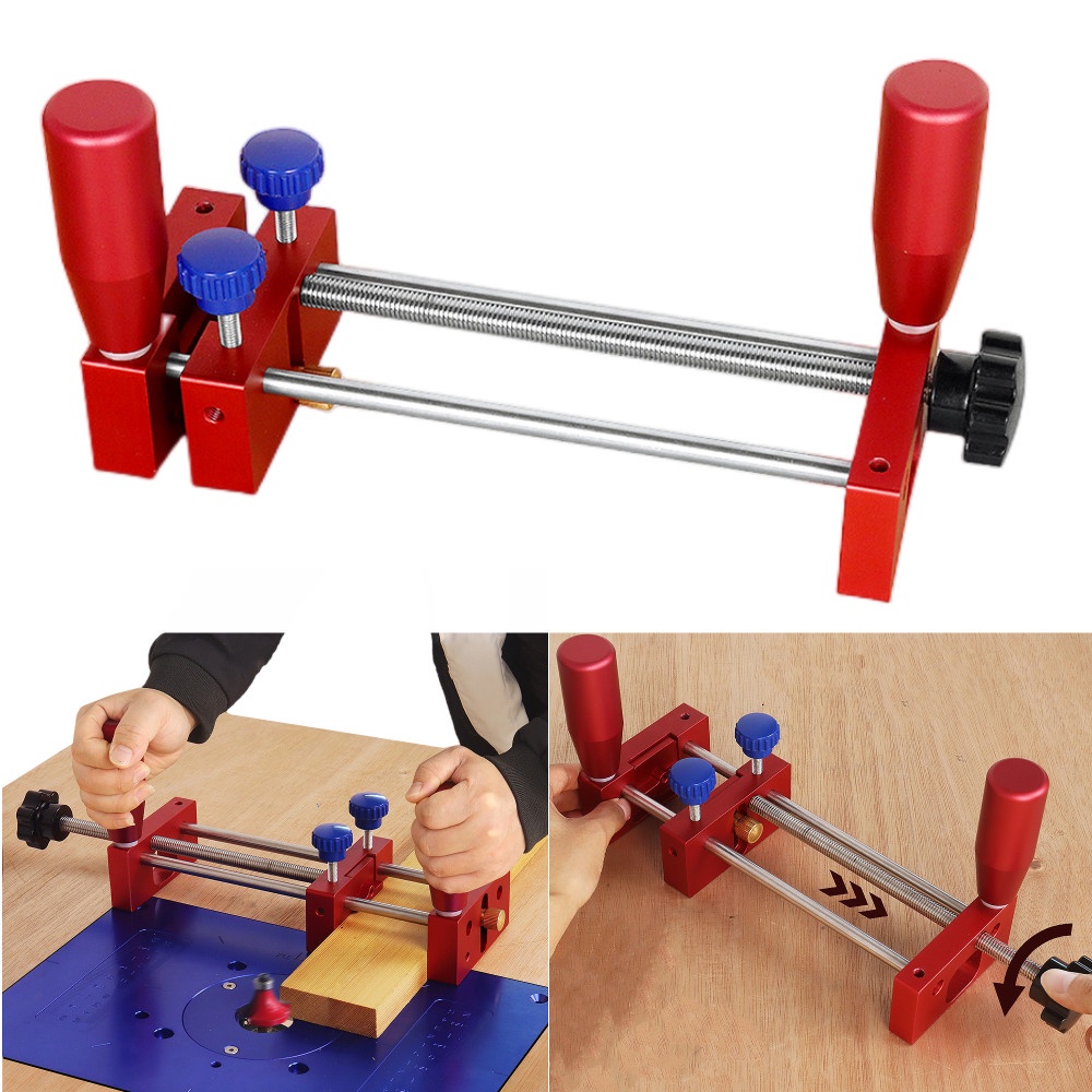 Woodworking Tenoning Safety Clamp Manal Pusher Rail Guide Coping Sled