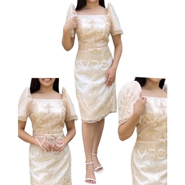 Modern Filipiniana Burda Organza Shopee Philippines