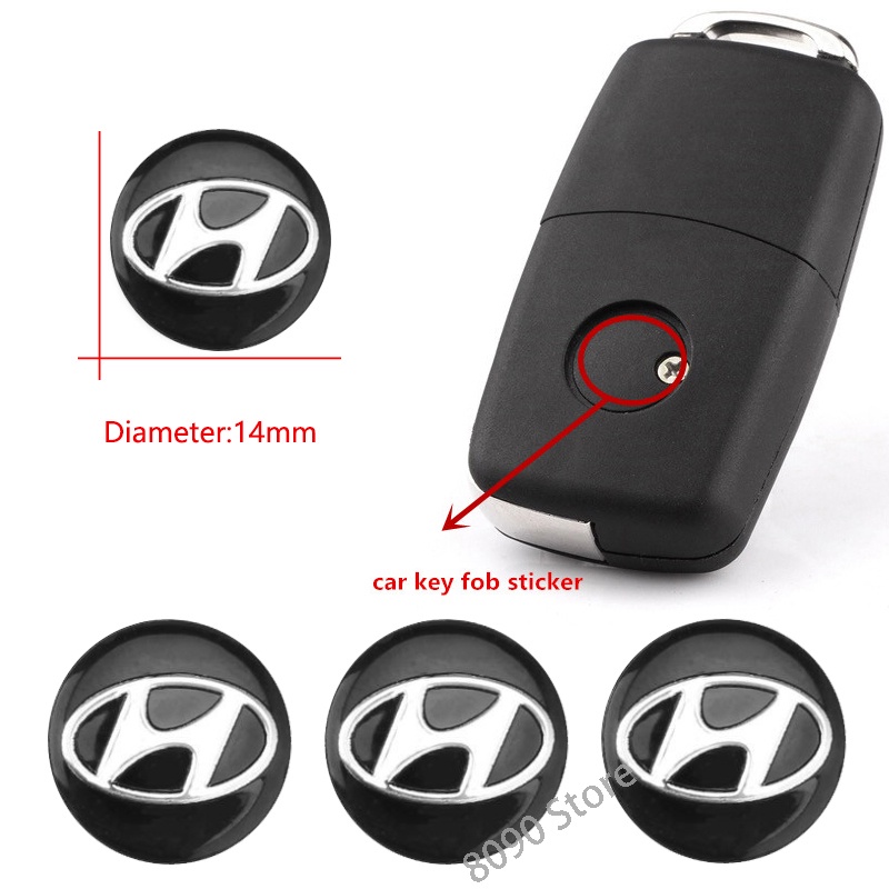 3pcs/set 14mm Modified Car Remote Control Emblem Sticker Auto Key ...