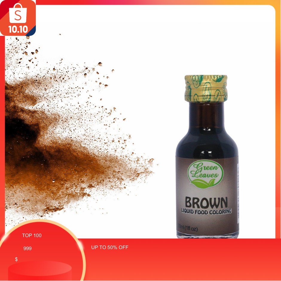 Green Leaves Brown Liquid Food Color 30ml Shopee Philippines