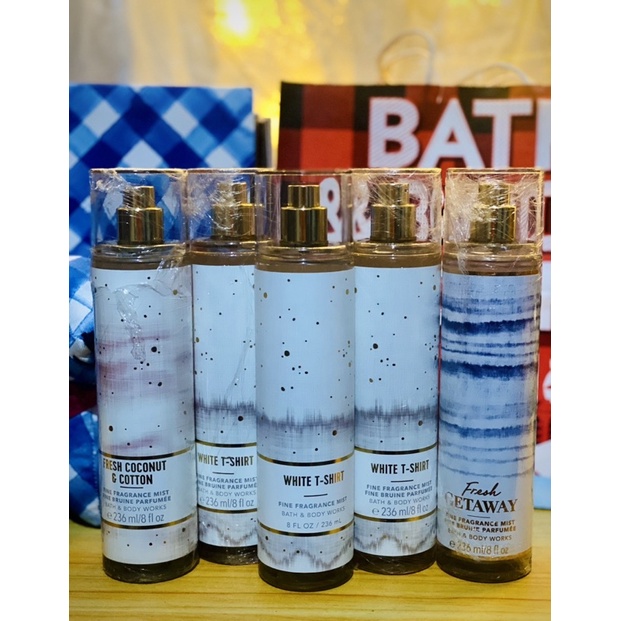 White Tshirt, Fresh & Clean,Bath & Body Works Mist Original From 🇺🇸🇨🇦 |  Shopee Philippines