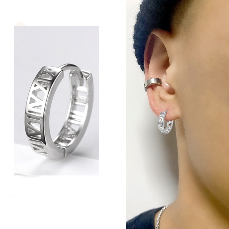 Boucles D'oreilles Cerceau Rayures Rouges Unisexe - Style Hip Hop Streetwear - Neuf Dans Son Emballage