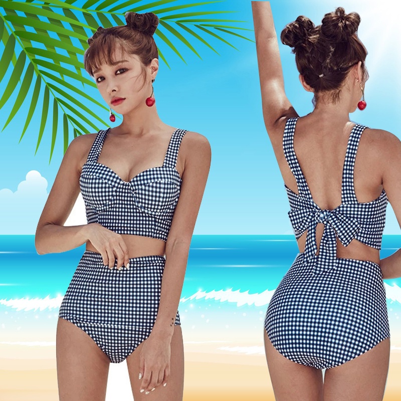 Beach Outfit Two Piece Swimsuit High Waist Swimwear Push Up Bikini Wear