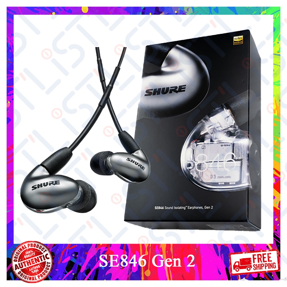 Shure SE846 Gen 2 Écouteurs Intra-Auriculaires - Clair - Occasion (câble Vert)