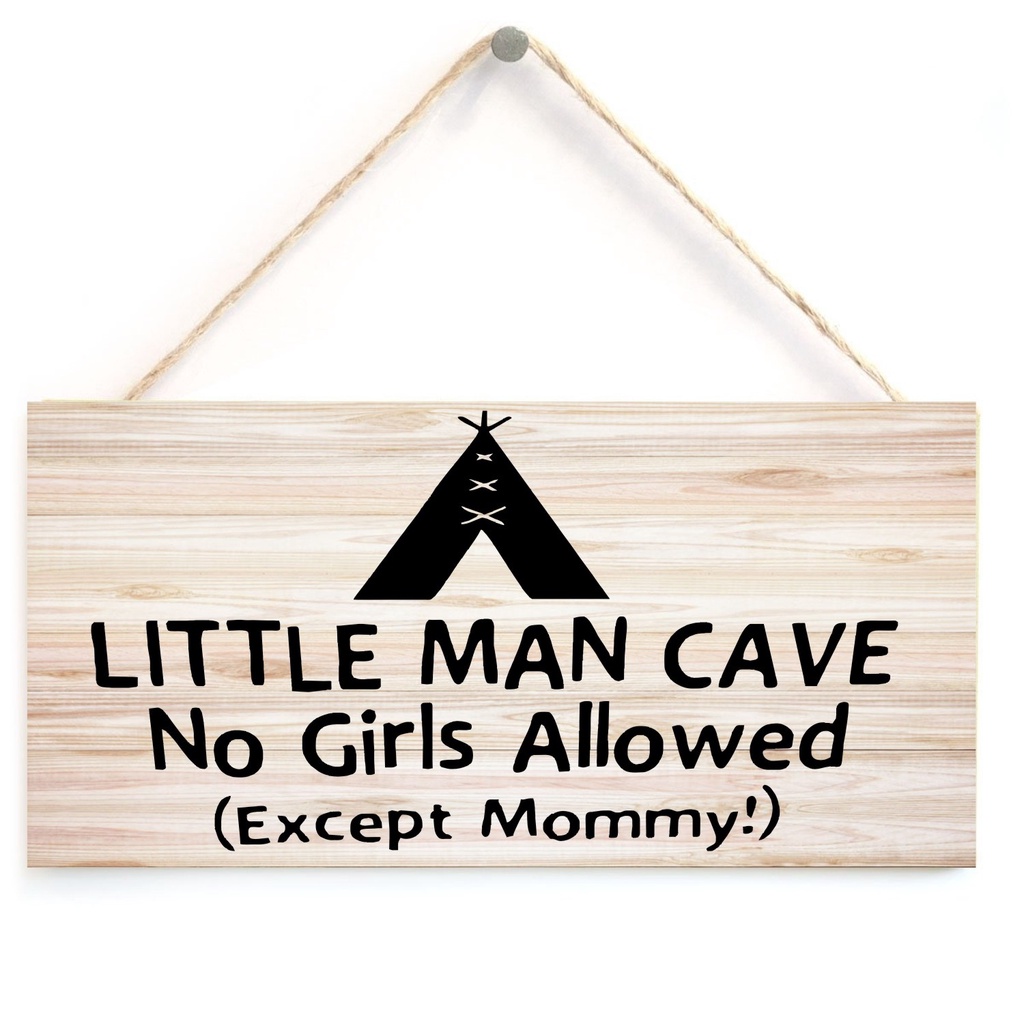 Bedroom Decoration for Son/brother Little Man Cave No Girls Allowed ...