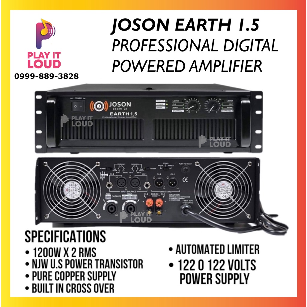 JOSON EARTH 1.5 PROFESSIONAL DIGITAL POWERED AMPLIFIER 2022 MODEL