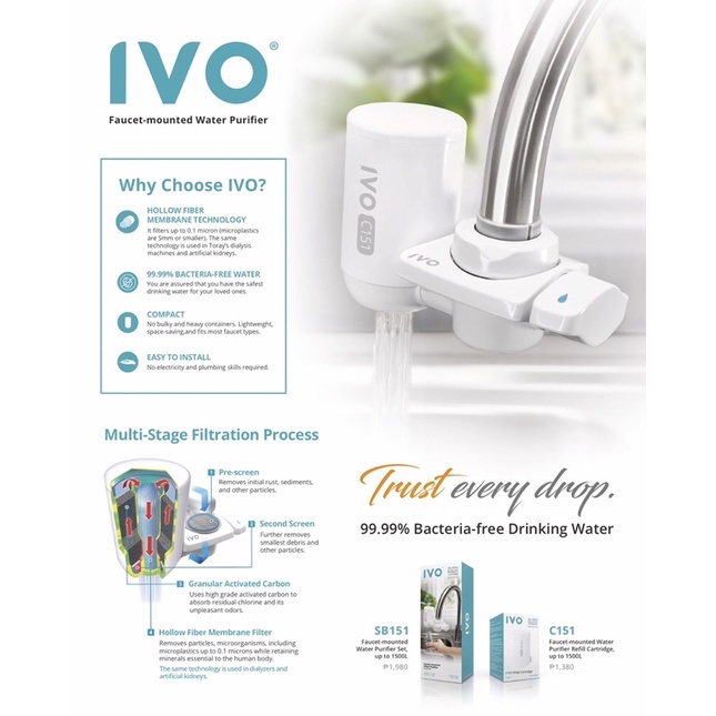 IVO Water Purifier Japan Technology Shopee Philippines
