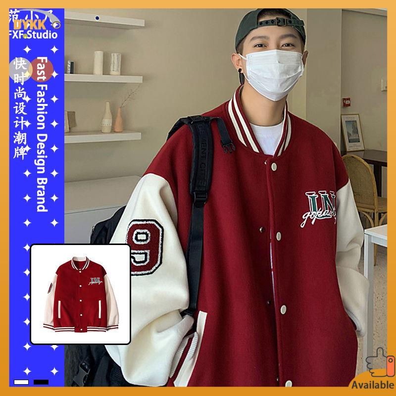 jacket with zipper cargo for men 2022 New Style Hong Kong Vintage Red