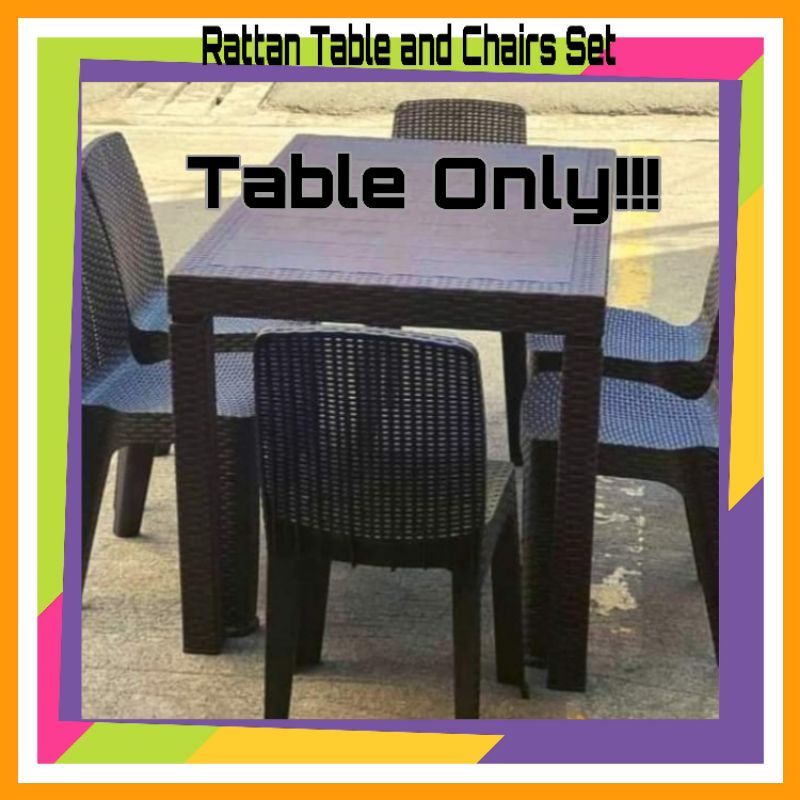 Rattan Dining Table and Chairs Set Shopee Philippines