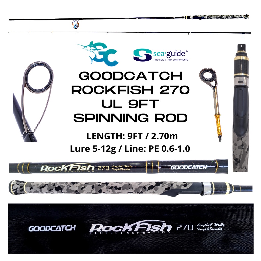 NEW GoodCatch GC Rockfish 270 9ft UL Spinning Rod