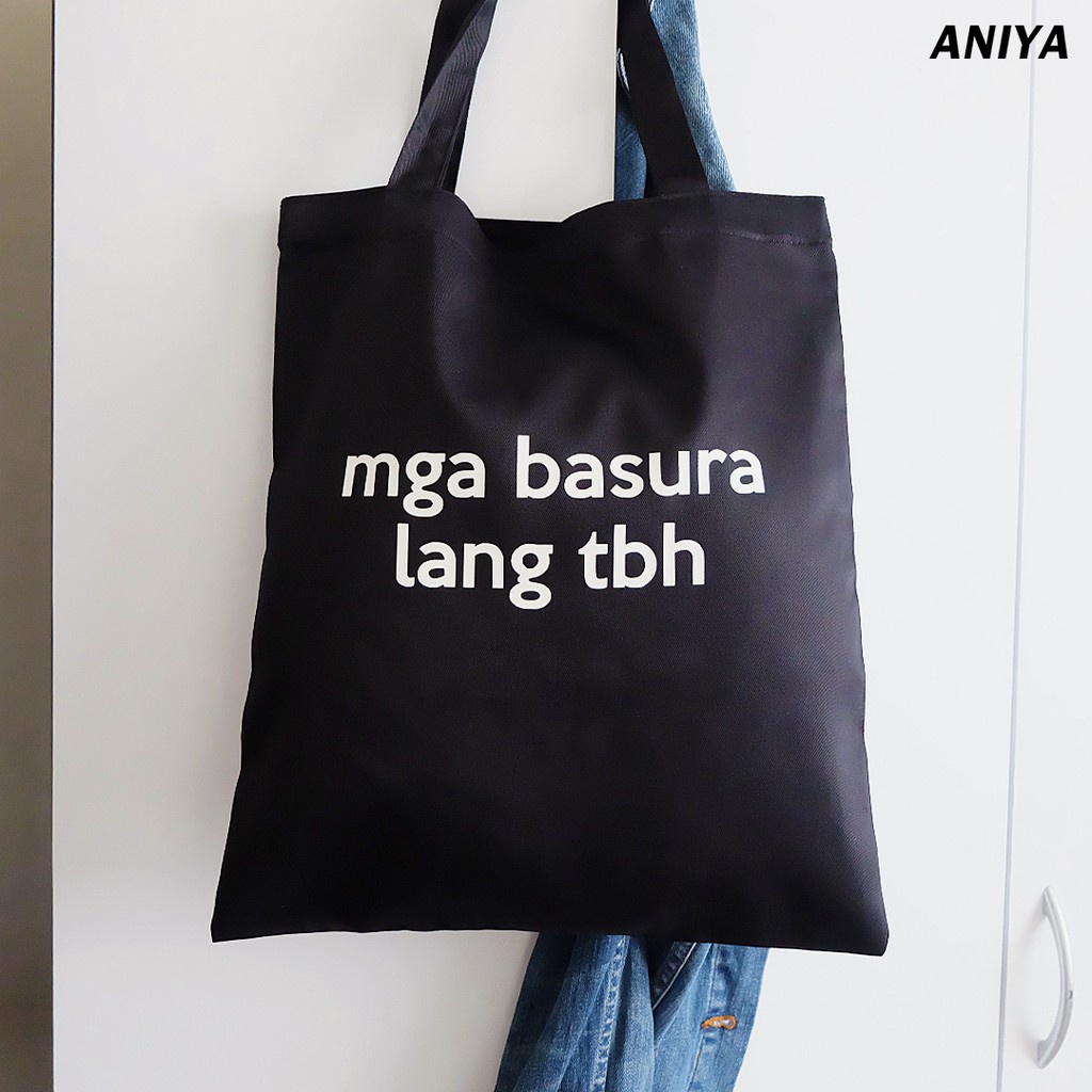 ANIYA CLOTHING Mga Basura Lang TBH Unisex Canvas Tote Bag | Shopee ...