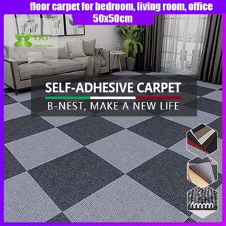 6/20pcs Anti-slip Office Floor Tile Carpet Sticker, Stain Resistant  Self-adhesive Square Carpet Sticker, Machine Washable DIY Square Rug, Home  Decor