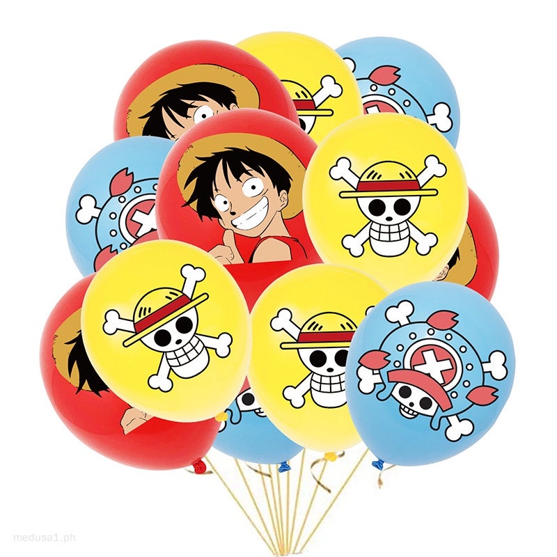 21PCS One Piece Balloons Set 12 inch Luffy Latex Balloon Birthday Party ...