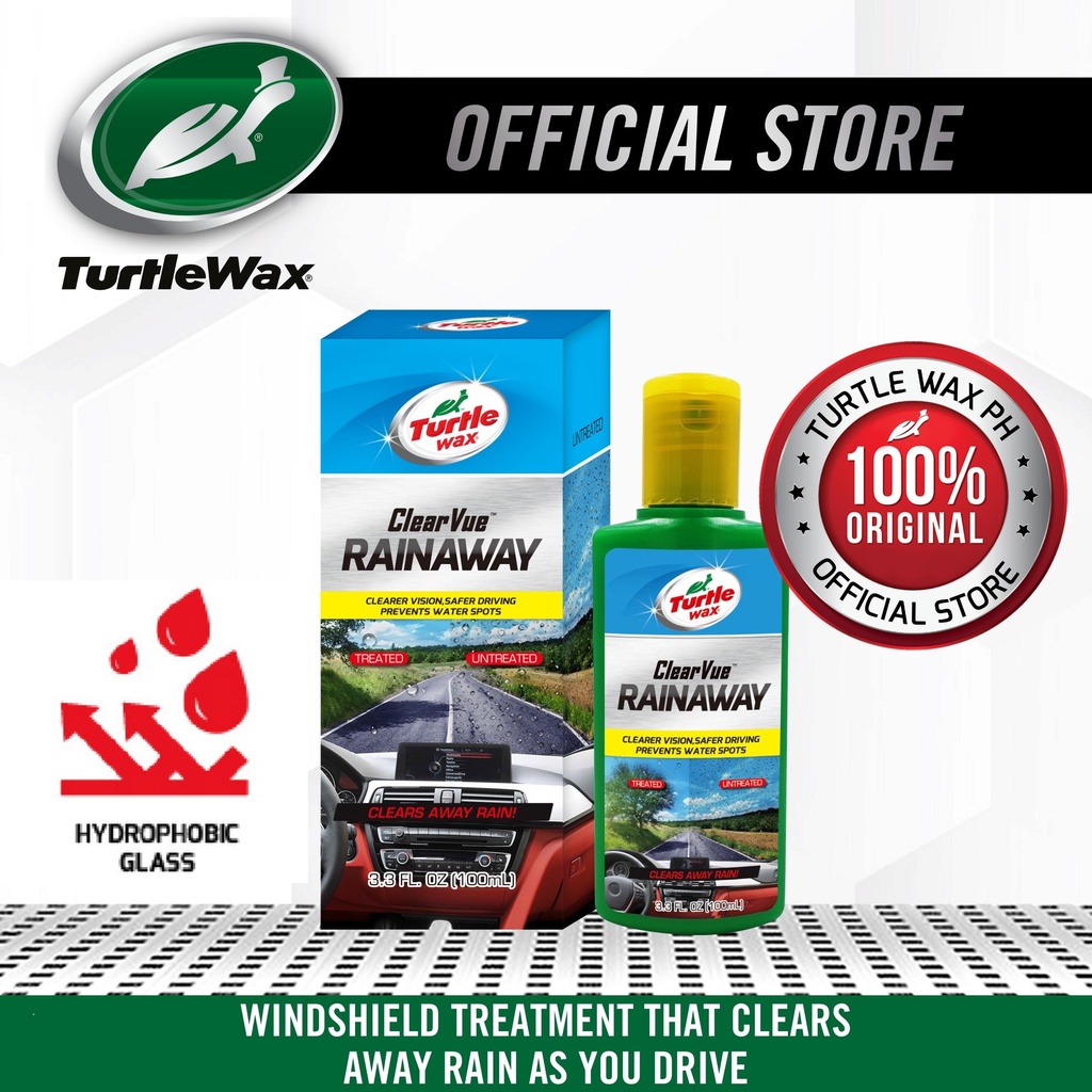 Turtle Wax Clearvue Rain Away Windshield Treatment 100mL HP554 Shopee