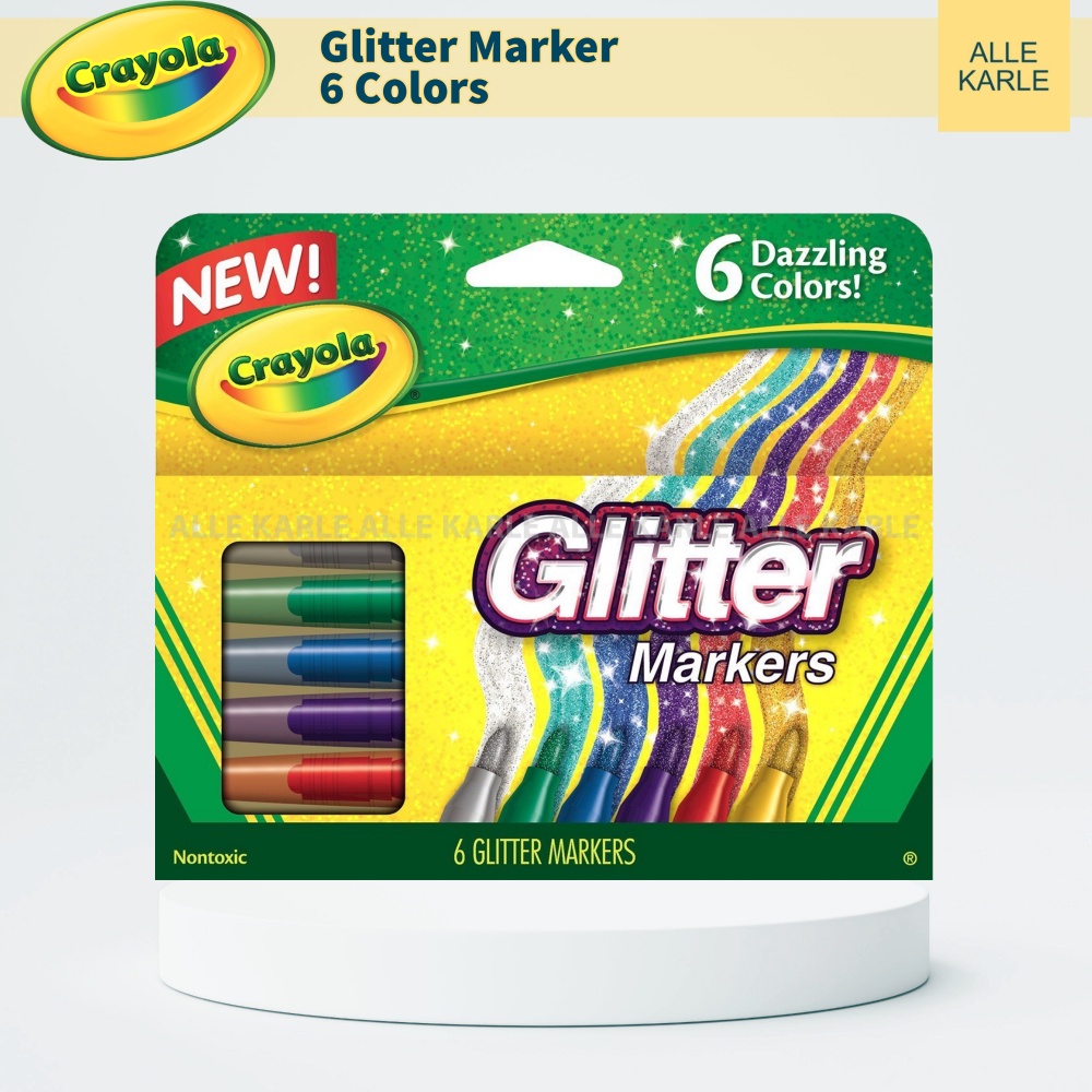 Crayola Glitter Marker 6ct Alle Karle Shopee Philippines