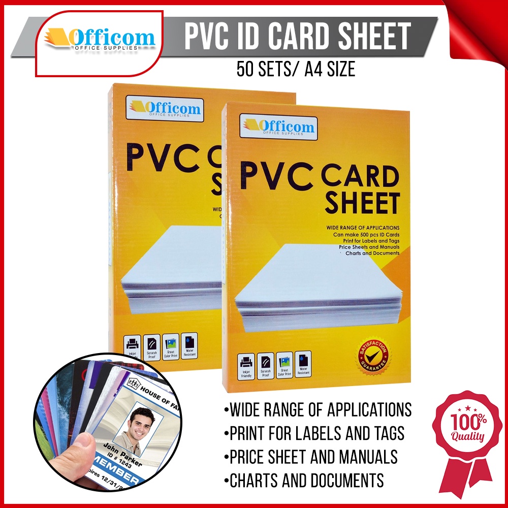 PVC Sheet A4 Size for ID Printing and Calling Card Making