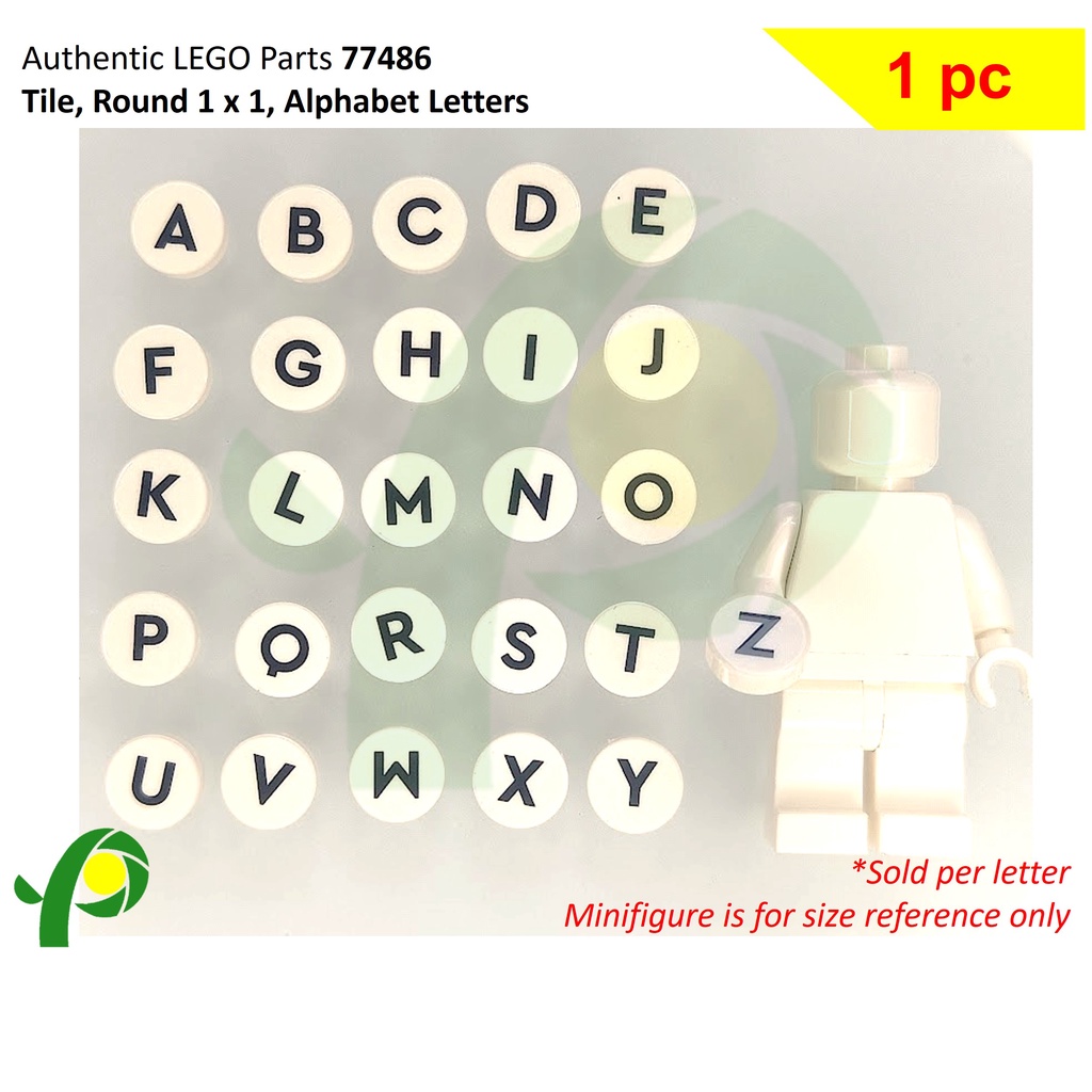 Castle MOC Printed Tiles 41-Piece Black Alphabet & Number Printed Tile ...