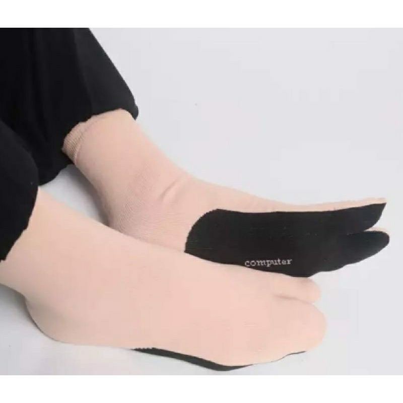 HITAM Muslim Socks Black Soles / Long Toe Socks / Girl Long Socks ...
