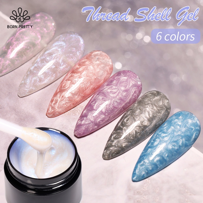 Born Pretty Thread Shell Gel Nail Varnish Semi-Permanent Uv Base Top ...