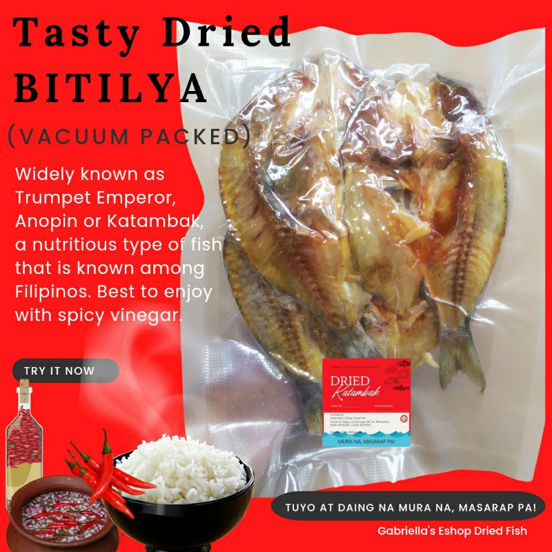 Gabriella's Bitilya Katambak Anopin Daing Tuyo Dried Fish Vacuum