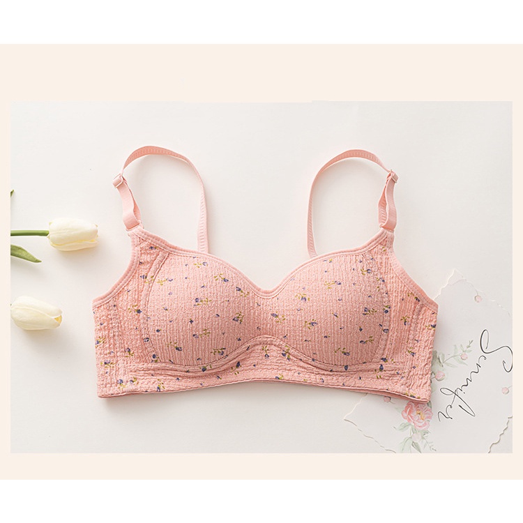 Japanese Style Floral Lace Underwear Women Push Up Bra Wireless Thin ...