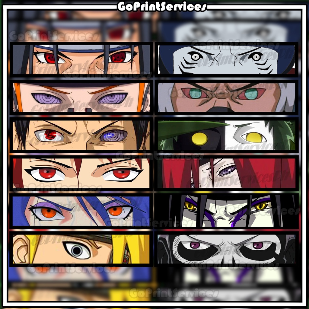 Akatsuki Rectangular Eye Slap | Naruto Shippuden | Laminated Vinyl ...
