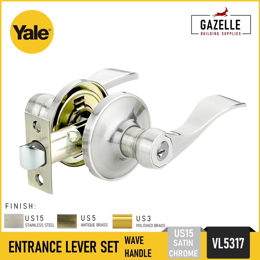 Yale Entrance Lever Set Door Lever Wave Left Handle Door Knob Set Heavy ...